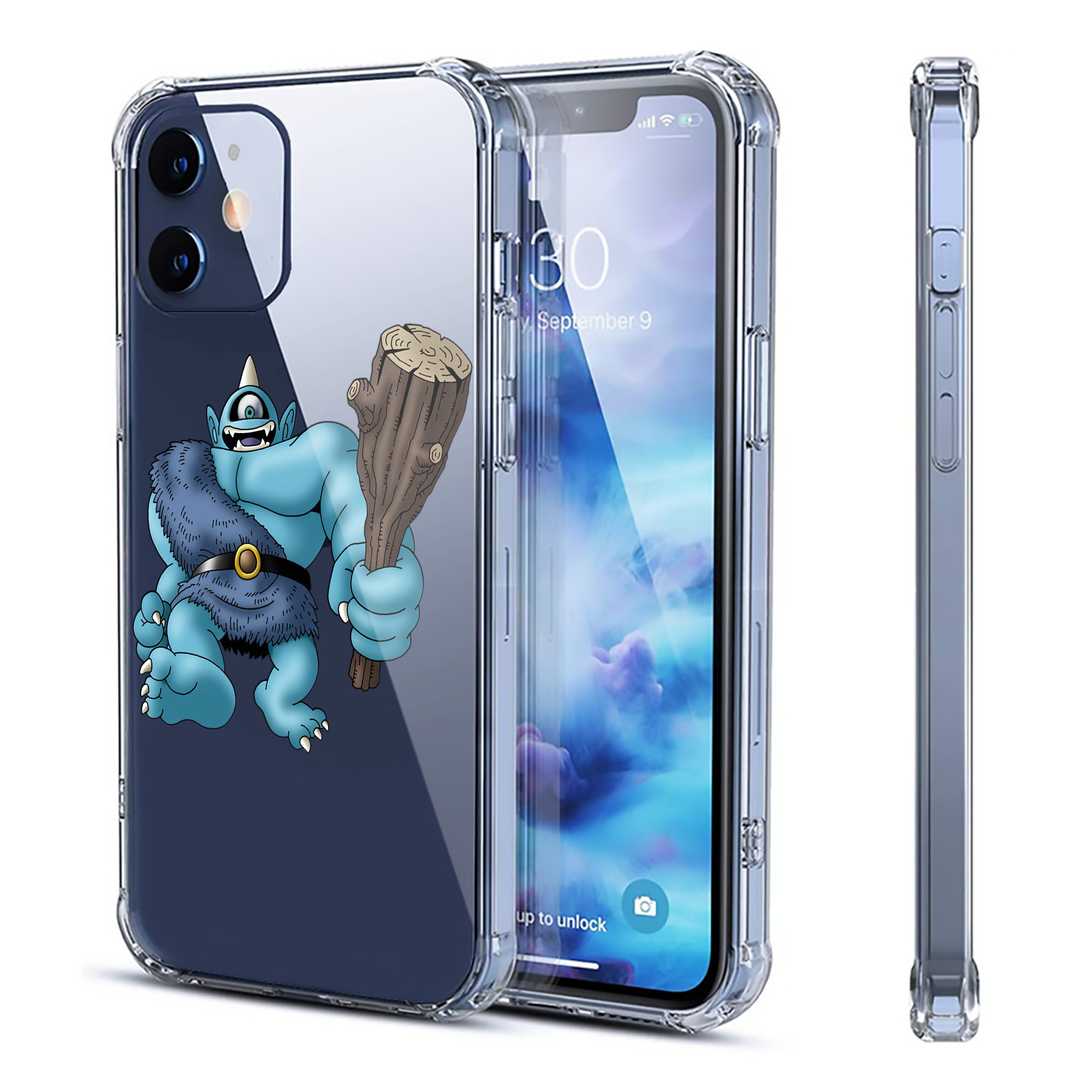 （画像用） ドラゴンクエスト Doragon Kuesuto Dragon Quest 【iPhone 12シリーズ対応】透明スマホケース（クリアソフトケース）